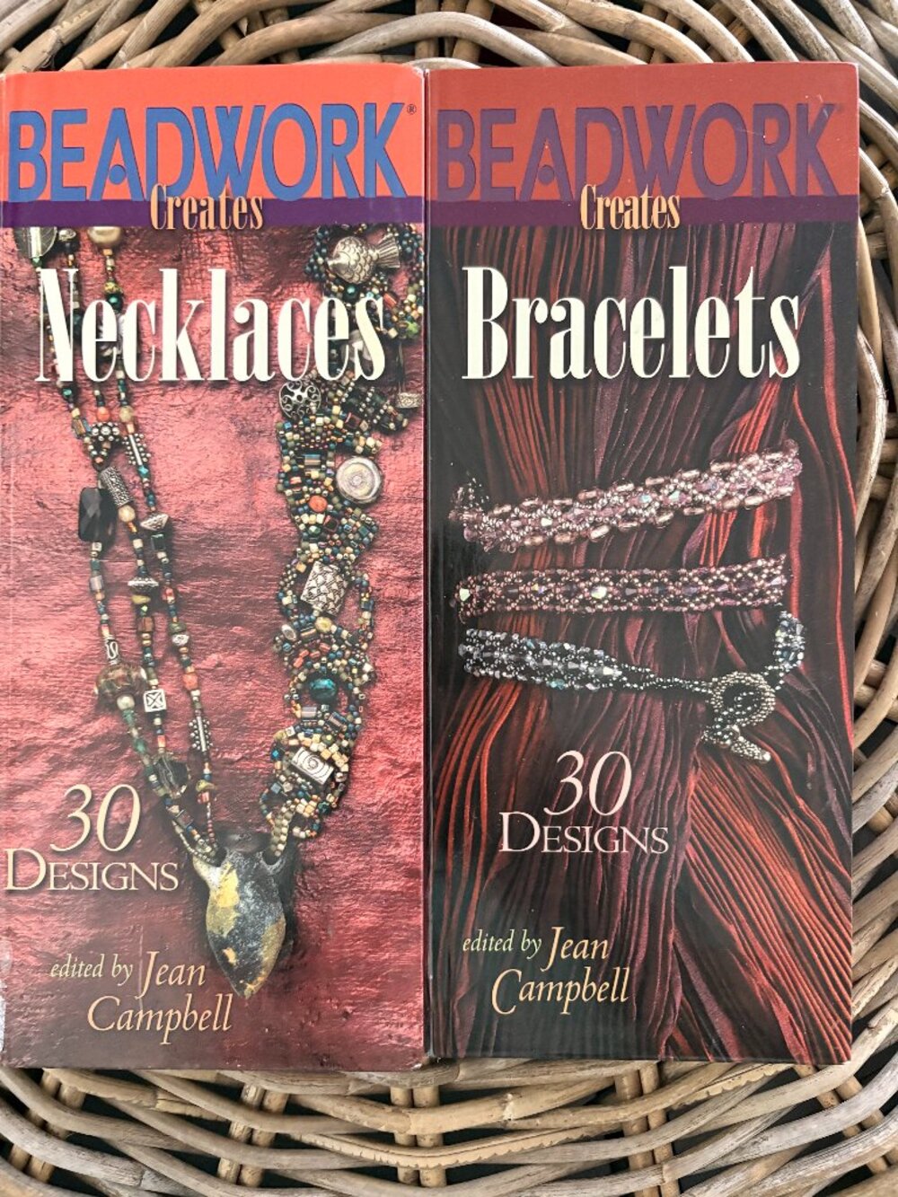 Beadworks book, two, one for necklaces and one for bracelets